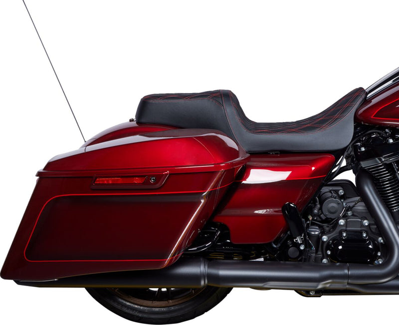 Drag Specialties Seats Predator 1-Up Seat Black Vinyl Each