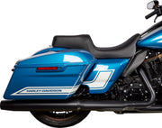 Drag Specialties Seats Predator 1-Up Seat Black Leather Vinyl #08011493