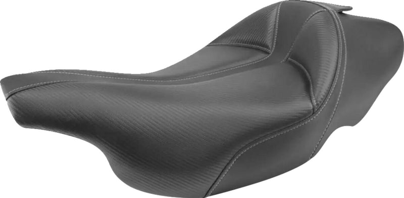 Saddlemen Dominator Solo Seat - Each, Faux Carbon Fiber /  Saddlehyde™ /  Vinyl - Black for Harley-Davidson Touring 1997-2007