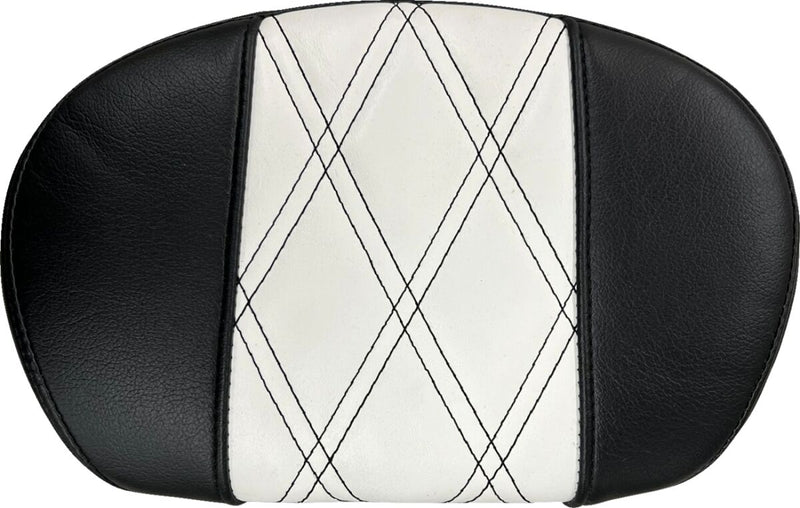 Le Pera Sissy Bar Pad Medium Black White Vinyl #L-SBP02GT/HR1
