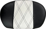 Le Pera Sissy Bar Pad Medium Black White Vinyl