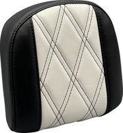 Le Pera Sissy Bar Pad Small Black White Vinyl #L-SBP03GT/HR1