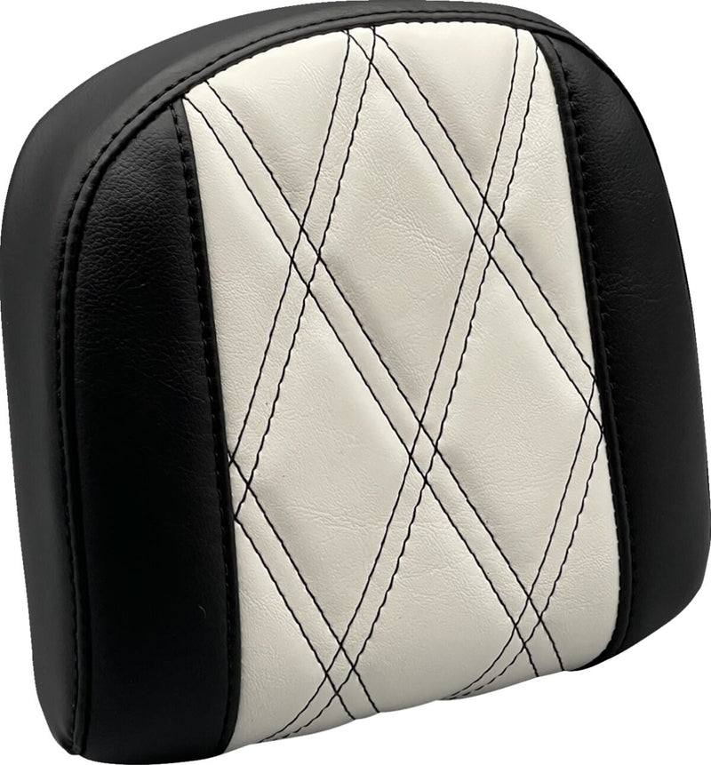 Le Pera Sissy Bar Pad Small Black White Vinyl