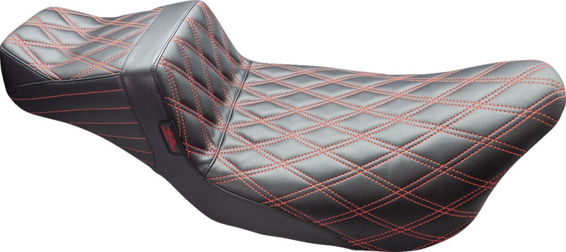 Le Pera Tailwhip Daddy Long Legs Seat Black Red 2-Up Seat BikerTec