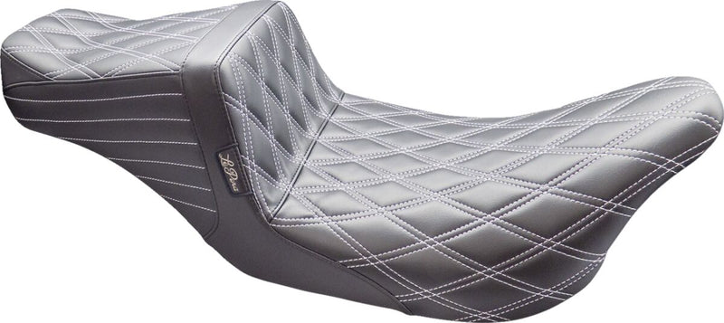 Le Pera Tailwhip Seat Black Grey 2-Up Seat BikerTec #LK-587DD-TTM