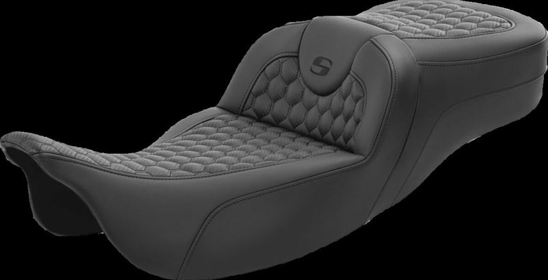 Saddlemen Honeycomb Roadsofa™ Seat - Each, Saddlehyde™, 2-Up Seat - Black for Harley-Davidson Touring 2008-2024