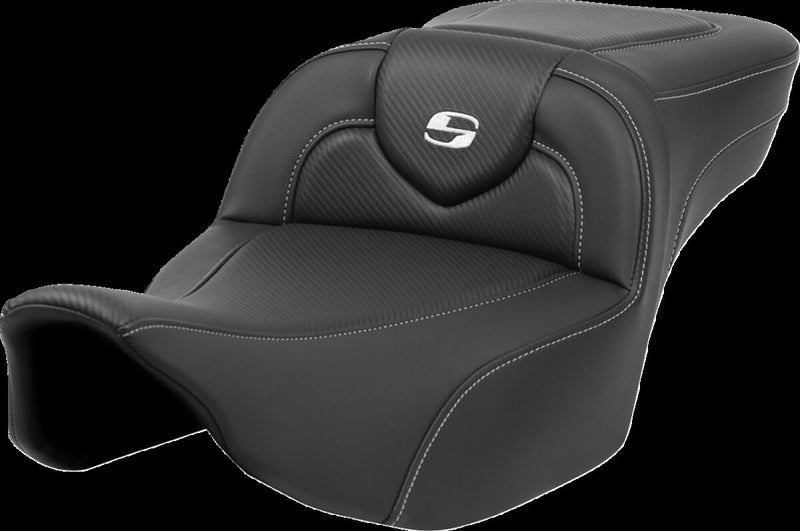 Saddlemen Roadsofa™ Extended Reach Carbon Fiber Seat - 2-Up Seat, Saddlehyde™ - Black for Harley-Davidson Touring 2023-2026