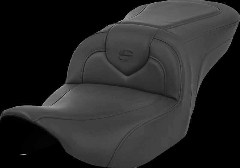 Saddlemen Roadsofa™ Seat - Leather /  Saddlehyde™, Each, 2-Up Seat - Black for Harley-Davidson Touring 2023-2026