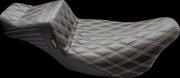 Le Pera Tailwhip Daddy Long Legs Seat for 2008-2025 Harley-Davidson Black Brown 2-Up Seat BikerTec #LK-587DLDD-CHET