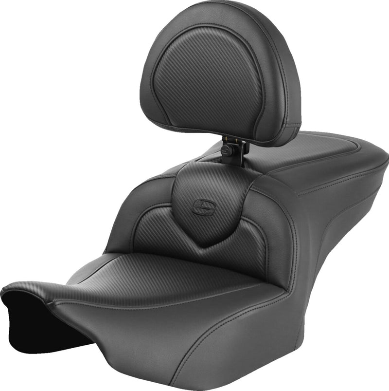 Saddlemen Roadsofa™ Carbon Fiber Seat - One-Piece, Saddlehyde™, Each - Black for Harley-Davidson Touring 2023-2026