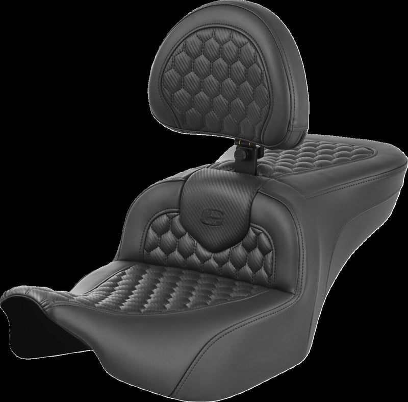 Saddlemen Honeycomb Roadsofa™ Seat - Each, Saddlehyde™, One-Piece - Black for Harley-Davidson Touring 2023-2026