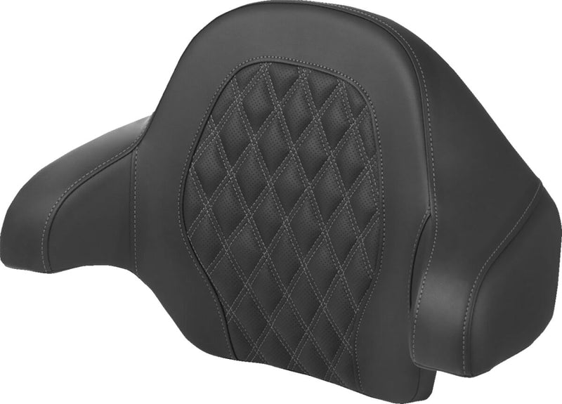 Saddlemen Tour Pak® Backrest Pad - Each, Leather /  Saddlehyde™, Roadsofa™ - Black / Gray for Harley-Davidson Touring 2008-2024