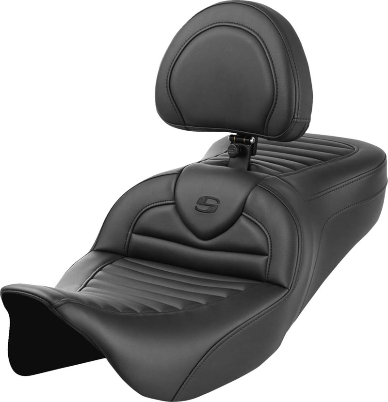 Saddlemen Roadsofa™ TR Seats - Each, Saddlehyde™, 2-Up Seat - Black for Harley-Davidson Touring 2008-2024
