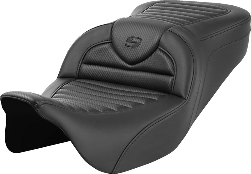 Saddlemen Roadsofa™ TR Seats - 2-Up Seat, Saddlehyde™, Each - Black for Harley-Davidson Touring 2008-2024