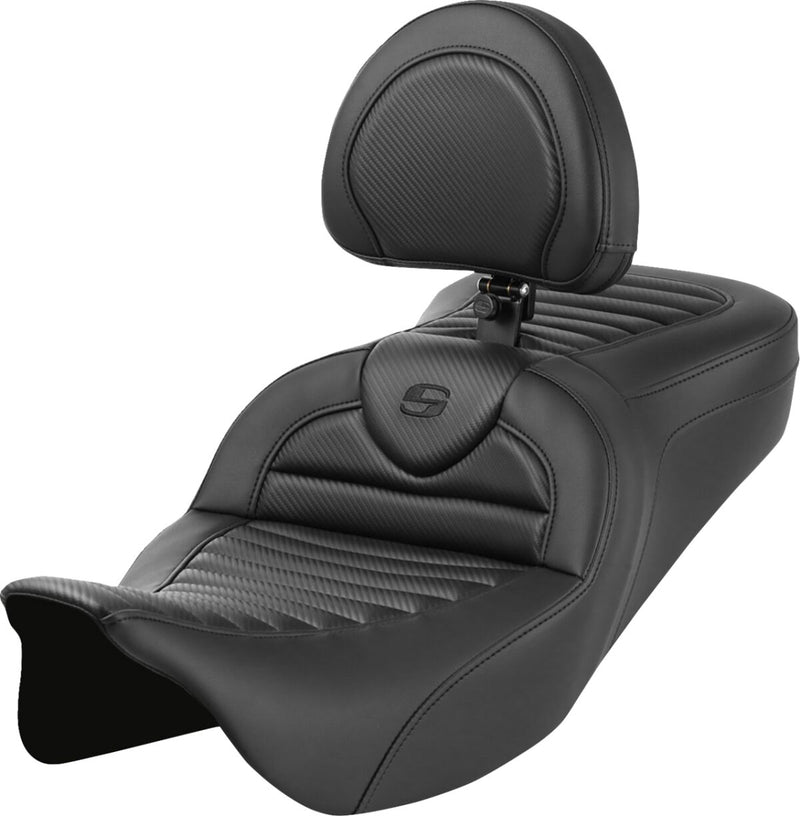 Saddlemen Roadsofa™ TR Seats - Each, Saddlehyde™, 2-Up Seat - Black for Harley-Davidson Touring 2008-2024