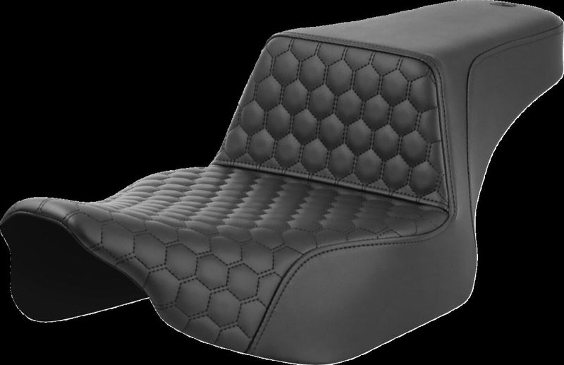 Saddlemen Honeycomb Step-up Seat - 2-Up Seat, Saddlehyde™, Each - Black for Harley-Davidson Touring 2023-2026