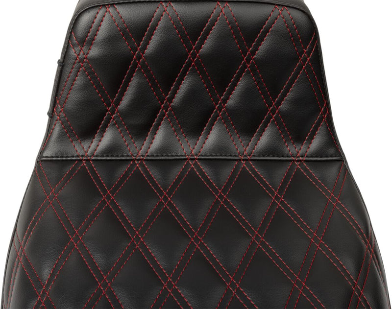 Le Pera Tailwhip Seat Black Red 2-Up Seat BikerTec Each