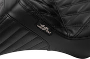 Le Pera Tailwhip Daddy Long Legs Seat for 2023-2026 Harley-Davidson Black 2-Up Seat BikerTec #LV-587DLDD