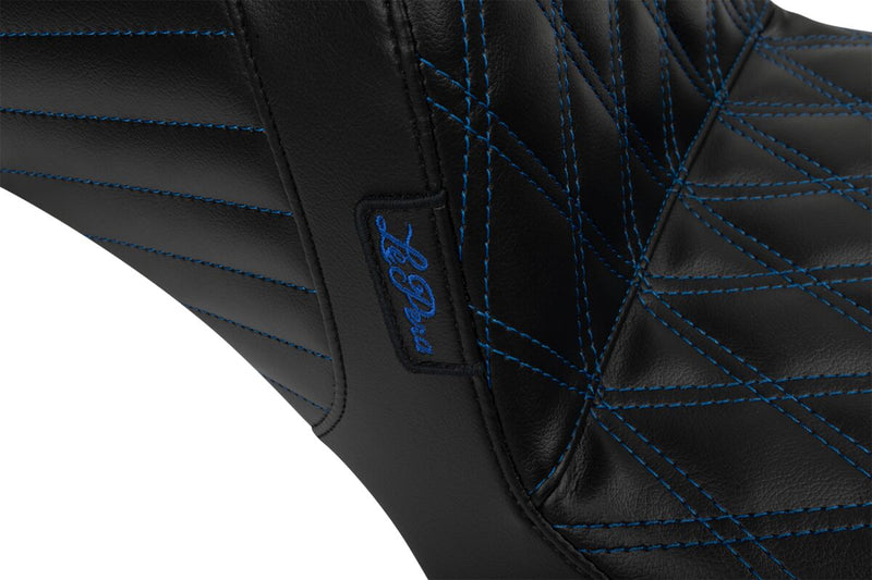 Le Pera Tailwhip Daddy Long Legs Seat Black Blue 2-Up Seat BikerTec Each