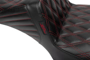 Le Pera Tailwhip Daddy Long Legs Seat Black Red 2-Up Seat BikerTec Each