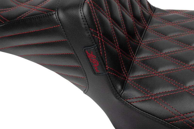 Le Pera Tailwhip Daddy Long Legs Seat Black Red 2-Up Seat BikerTec Each