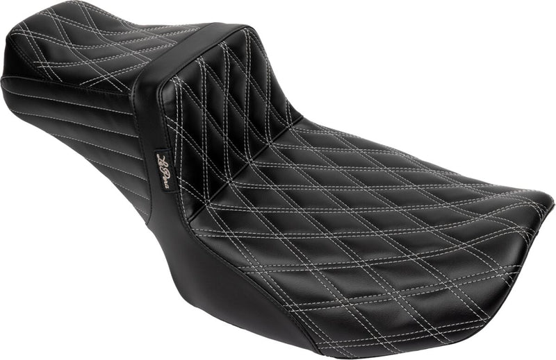 Le Pera Tailwhip Daddy Long Legs Seat Black Grey 2-Up Seat BikerTec #LV-587DLDD-GY01