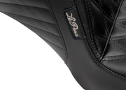 Le Pera Kickflip Seat for 2023-2026 Harley-Davidson Black 2-Up Seat BikerTec Vinyl #LV-597DD