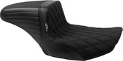 Le Pera Kickflip Seat for 2023-2026 Harley-Davidson Black 2-Up Seat BikerTec Vinyl