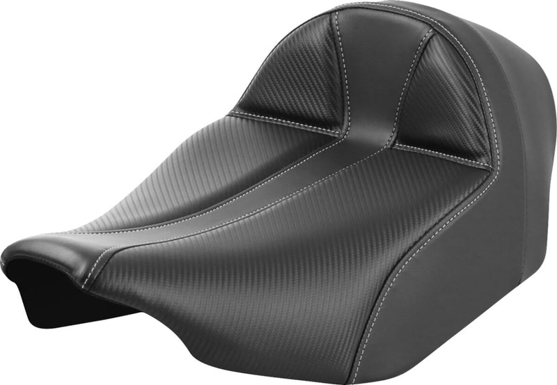 Saddlemen Dominator Solo Seat - Each, Saddlehyde™ - Black / Silver for Harley-Davidson Touring 2023-2026