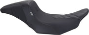 Mustang Kodlin Signature Series Squareback™ Seat for 2009-2025 Harley-Davidson Black Grey 2-Up Seat One-Piece Vinyl #76324GM