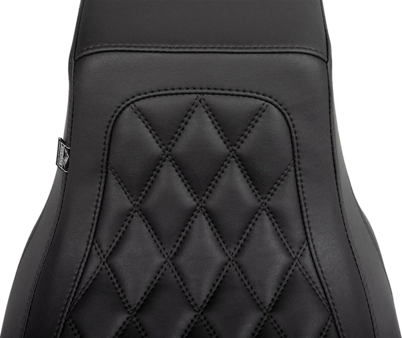 Mustang Double Diamond Squareback Seat for 2023-2026 Harley-Davidson Black 2-Up Seat One-Piece Vinyl Each