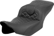 Saddlemen RoadSofa™ Tri Gripper Seat for 2023-2026 Harley-Davidson Black 2-Up Seat Saddlehyde™ #823-07-21000