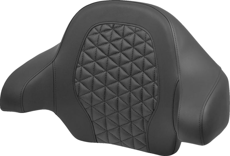 Saddlemen Tour Pak® Backrest Pad - Leather /  Saddlehyde™, Roadsofa™, Each - Black for Harley-Davidson Touring 2014-2024