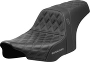 Saddlemen Pro Series SDC Performance Grip Seat for 2023-2026 Harley-Davidson Black Grey 2-Up Seat Saddlehyde™ #SC82307D2