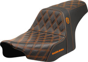 Saddlemen Pro Series SDC Performance Grip Seat for 2023-2026 Harley-Davidson Black Orange 2-Up Seat Saddlehyde™