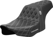 Saddlemen Pro Series SDC Performance Grip Seat for 2023-2026 Harley-Davidson Black Silver 2-Up Seat Saddlehyde™ #SC82307D5