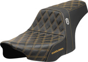 Saddlemen Pro Series SDC Performance Grip Seat for 2023-2026 Harley-Davidson Black Gold 2-Up Seat Saddlehyde™ #SC82307D7