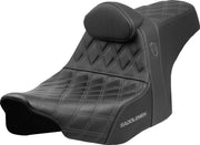 Saddlemen Pro Series SDC Performance Grip Seat for 2023-2026 Harley-Davidson Black Grey 2-Up Seat Saddlehyde™ #SC82307DB2
