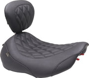 Mustang Wide Tripper™ Solo Seat for 2023-2026 Harley-Davidson Black Polyurethane Vinyl #89503