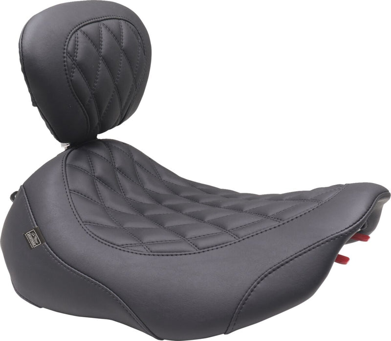 Mustang Wide Tripper™ Solo Seat for 2023-2026 Harley-Davidson Black Polyurethane Vinyl #89503