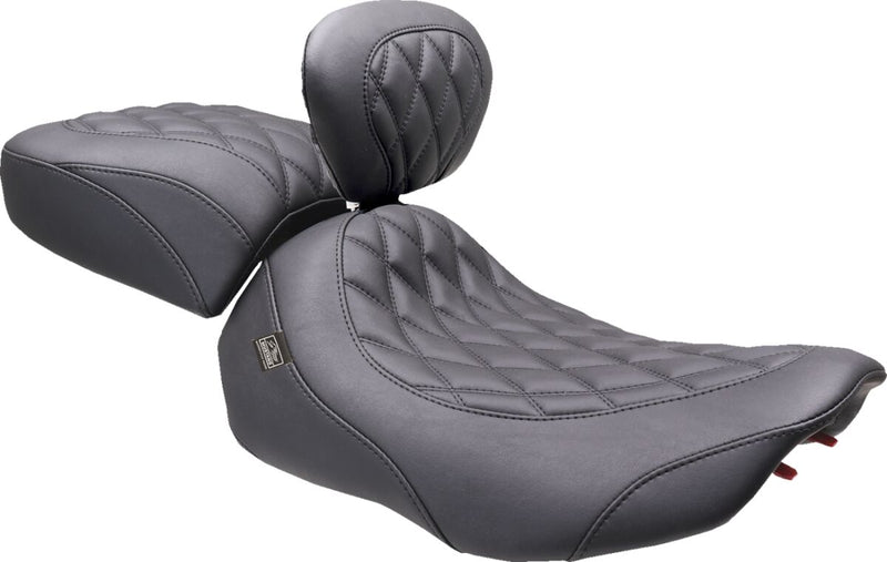 Mustang Wide Tripper™ Solo Seat for 2023-2026 Harley-Davidson Black Polyurethane Vinyl #89503