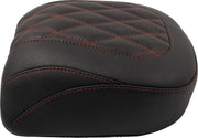 Mustang Wide Tripper™ Passenger Seat for 2023-2026 Harley-Davidson Black Red Polyurethane Vinyl #88511DC