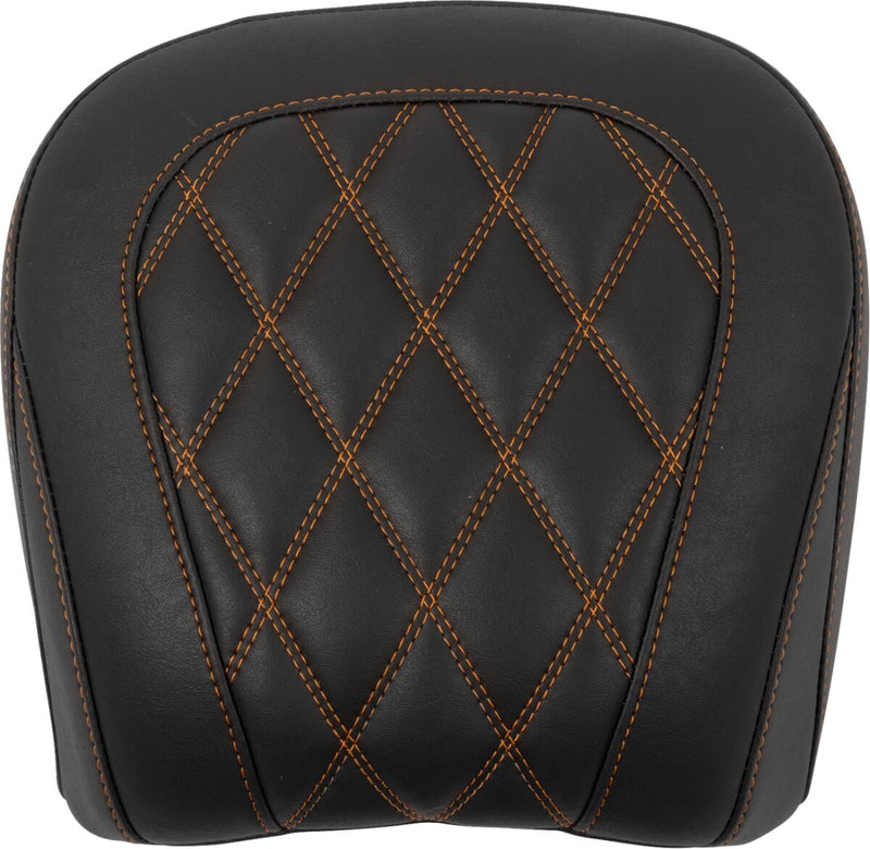 Mustang Wide Tripper™ Passenger Seat for 2023-2026 Harley-Davidson Black Orange Polyurethane Vinyl #88511MO