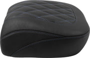 Mustang Wide Tripper™ Passenger Seat for 2023-2026 Harley-Davidson Black Blue Polyurethane Vinyl #88511SB
