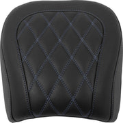 Mustang Wide Tripper™ Passenger Seat for 2023-2026 Harley-Davidson Black Blue Polyurethane Vinyl #88511SB
