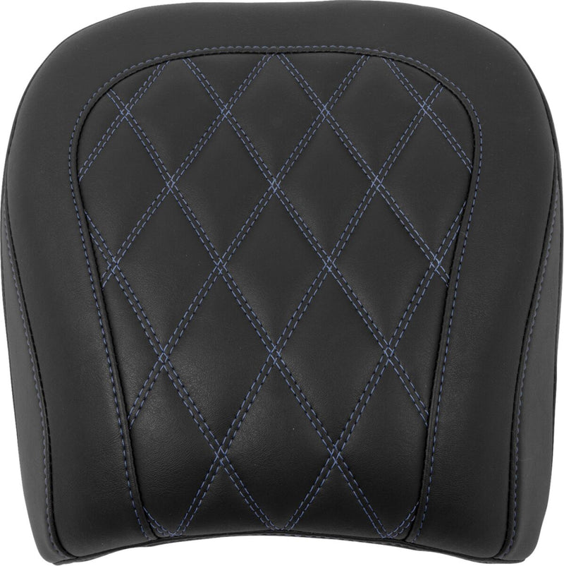 Mustang Wide Tripper™ Passenger Seat for 2023-2026 Harley-Davidson Black Blue Polyurethane Vinyl #88511SB
