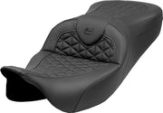 Saddlemen RoadSofa™ Tri Gripper Seat for 2008-2025 Harley-Davidson Black 2-Up Seat Saddlehyde™ #808-07B-21000