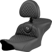 Saddlemen Dragon Scale Stitch RoadSofa™ Seat for 2023-2026 Harley-Davidson Black Grey 2-Up Seat Saddlehyde™ #823-07-208B2