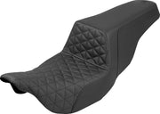 Saddlemen Step-Up Tri-Gripper Seat for 2008-2025 Harley-Davidson Black 2-Up Seat Saddlehyde™ #808-07B-179