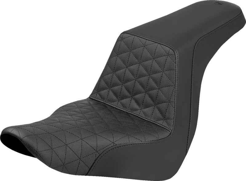 Saddlemen Step-Up Tri-Gripper Seat for 2018-2025 Harley-Davidson Black 2-Up Seat Saddlehyde™ #818-29-179
